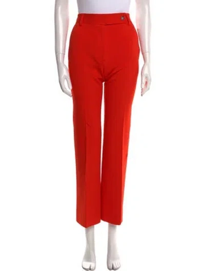 Pre-owned Victoria Beckham Wide Leg Pants In Red