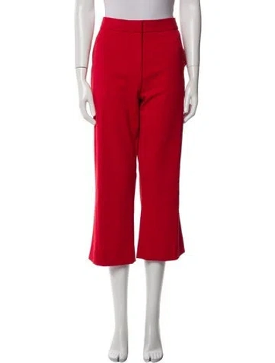 Pre-owned Victoria Beckham Wide Leg Pants In Red