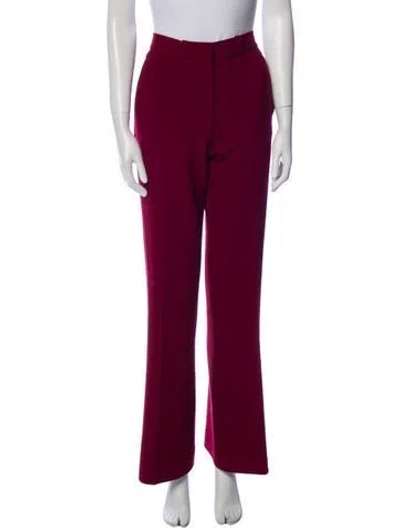 Pre-owned Victoria Beckham Wide Leg Pants In Red
