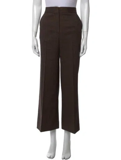 Pre-owned Victoria Beckham Wide Leg Pants W/ Tags In Brown