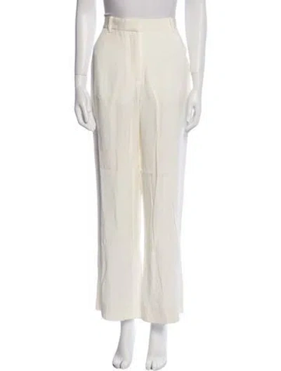 Pre-owned Victoria Beckham Wide Leg Pants In White
