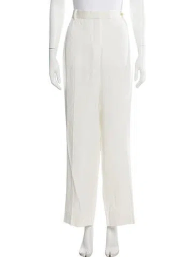 Pre-owned Victoria Beckham Wide Leg Pants In White