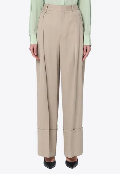 VICTORIA BECKHAM WIDE-LEG TAILORED PANTS