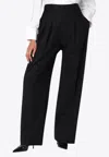 Victoria Beckham Wide-leg Tailored Pants In Wool-blend In Black