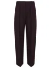 Victoria Beckham Wide Leg Trouser In Brown