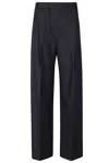 Victoria Beckham Wide Leg Trouser In Midnight