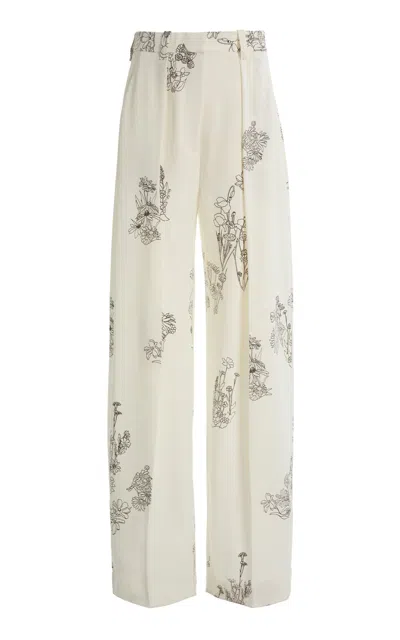 Victoria Beckham Wide Leg Trousers In Neutral