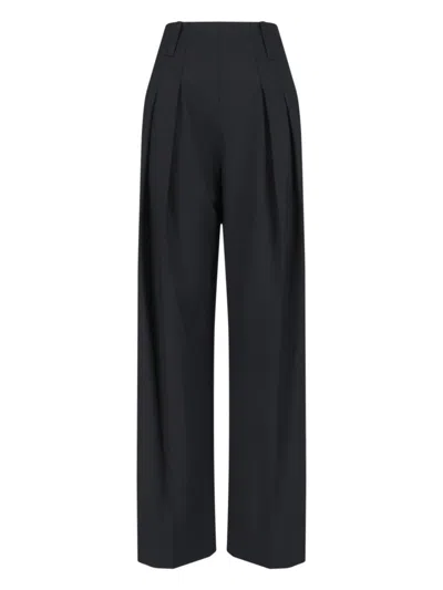 VICTORIA BECKHAM WIDE-LEG TROUSERS BLACK