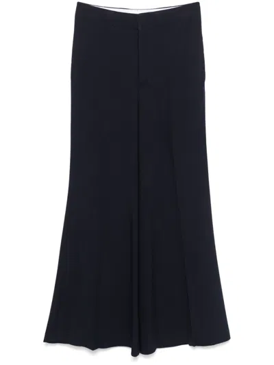 Victoria Beckham Wide-leg Trousers In Blue
