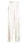 Victoria Beckham Wide Leg Trousers In White