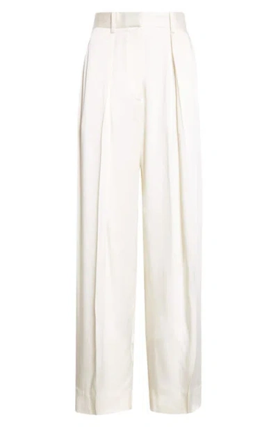 Victoria Beckham Wide Leg Trousers In White