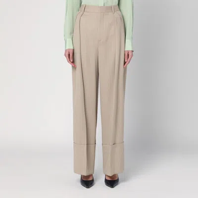VICTORIA BECKHAM VICTORIA BECKHAM WIDE MANDARIN COLOUR PANTS IN