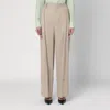 Victoria Beckham Wide Mandarin Colour Pants In Wool