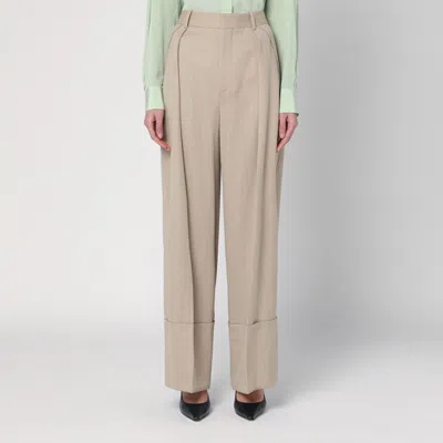 VICTORIA BECKHAM VICTORIA BECKHAM  WIDE MANDARIN COLOUR PANTS IN WOOL
