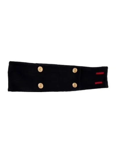 Pre-owned Victoria Beckham Wide Wool Waist Belt In Blue