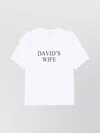 Victoria Beckham White 'david's Wife' Slogan T-shirt In White