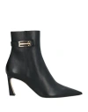 Victoria Beckham Woman Ankle Boots Black Size 8 Leather