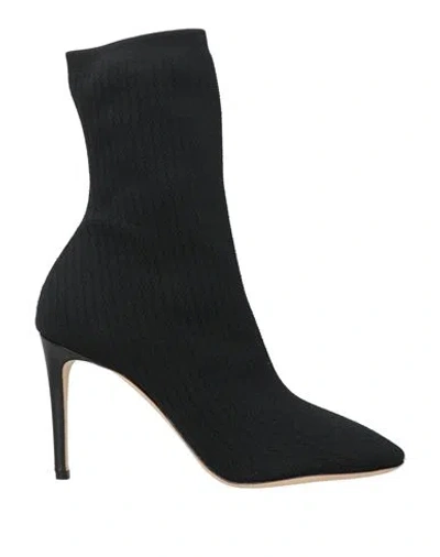 Victoria Beckham Woman Ankle Boots Black Size 8 Textile Fibers