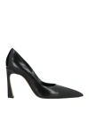 Victoria Beckham Woman Ballet Flats Black Size 8 Calfskin