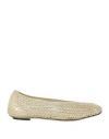 Victoria Beckham Woman Ballet Flats Platinum Size 6 Textile Fibers In Grey