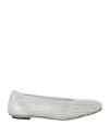 Victoria Beckham Woman Ballet Flats Silver Size 7 Textile Fibers In Silver