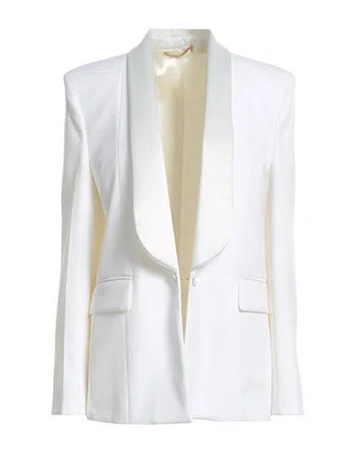 Victoria Beckham Woman Blazer Ivory Size 6 Polyester, Virgin Wool In White