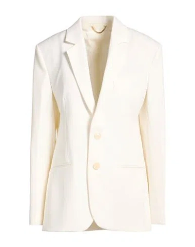 Victoria Beckham Woman Blazer Ivory Size 8 Wool, Polyester In White