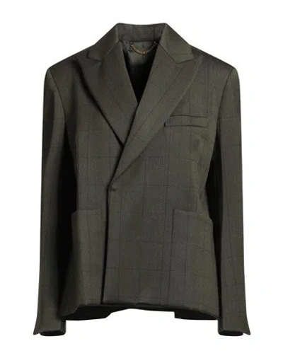 Victoria Beckham Woman Blazer Military Green Size 6 Wool In Black