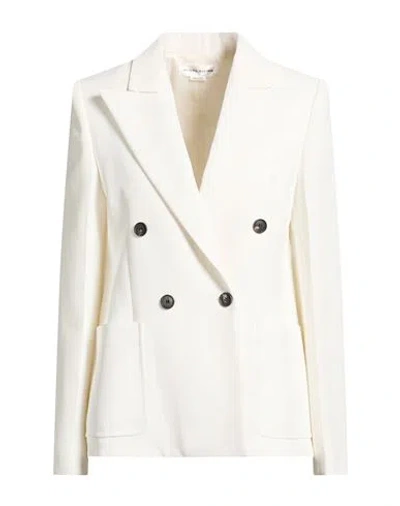 Victoria Beckham Woman Blazer White Size 4 Viscose, Polyamide