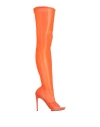 Victoria Beckham Woman Boot Orange Size 8 Textile Fibers
