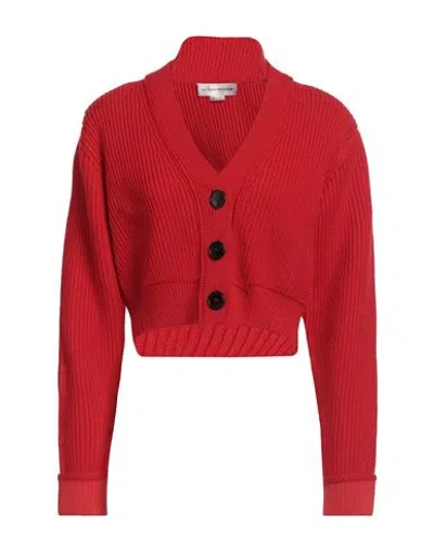 Victoria Beckham Woman Cardigan Red Size S Virgin Wool, Polypropylene
