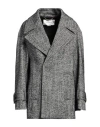 Victoria Beckham Tweed Virgin-wool Blend Peacoat In Black