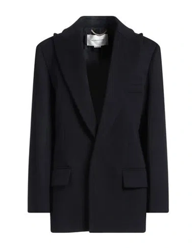 Victoria Beckham Woman Coat Midnight Blue Size 4 Wool, Cashmere, Brass, Polyester