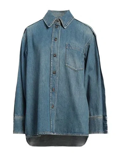 Victoria Beckham Woman Denim Shirt Blue Size 4 Cotton