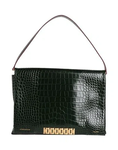 Victoria Beckham Woman Handbag Dark Green Size - Leather