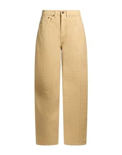 Victoria Beckham Woman Jeans Camel Size 28 Cotton In Sand