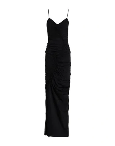 Victoria Beckham Woman Maxi Dress Black Size 0 Polyester, Elastane