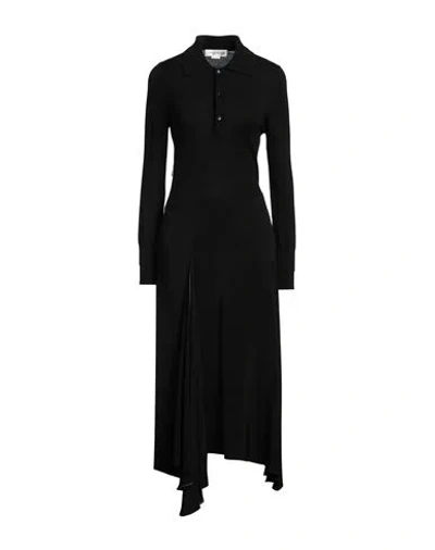 Victoria Beckham Woman Maxi Dress Black Size 10 Wool, Viscose