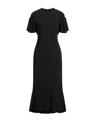 Victoria Beckham Cady Midi Dress In Schwarz