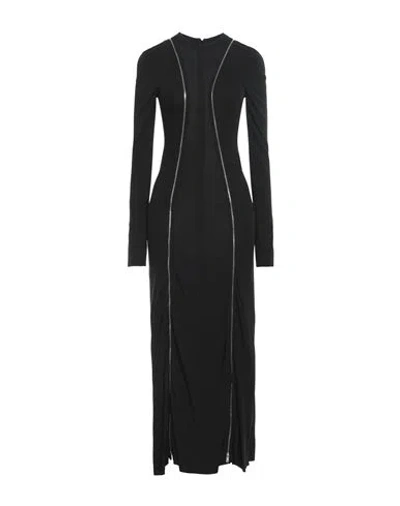 Victoria Beckham Zipper-embellished Maxi Dress In Black