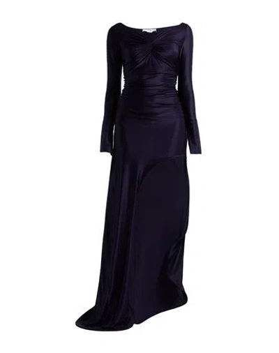 Victoria Beckham Woman Maxi Dress Dark Purple Size 6 Viscose, Elastane