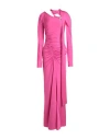 Victoria Beckham Woman Maxi Dress Fuchsia Size 0 Polyester, Elastane In Pink