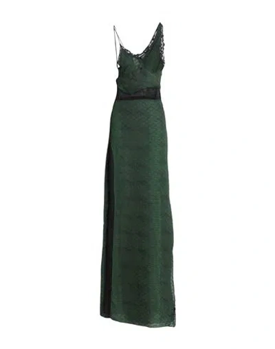 Victoria Beckham Woman Maxi Dress Military Green Size 0 Polyester