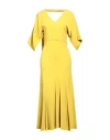 VICTORIA BECKHAM VICTORIA BECKHAM WOMAN MAXI DRESS OCHER SIZE 6 VISCOSE, ACRYLIC, ELASTANE