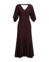 Victoria Beckham Woman Maxi Dress Plum Size 6 Viscose, Acrylic, Elastane