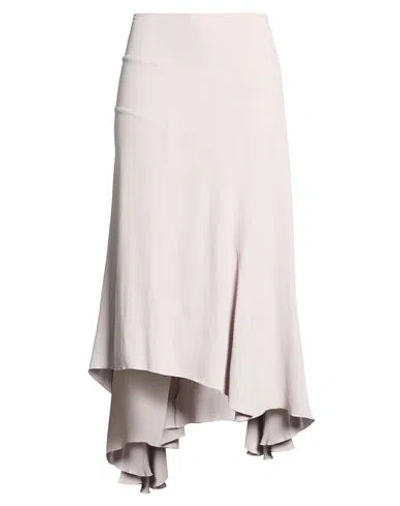 Victoria Beckham Woman Maxi Skirt Taupe Size 10 Viscose In Gray