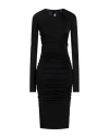 Victoria Beckham Woman Midi Dress Black Size 8 Polyester, Elastane In Black