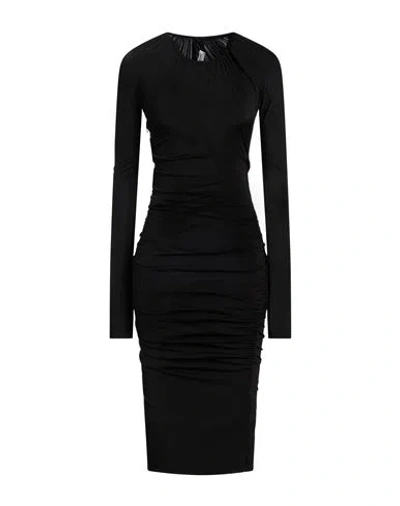 Victoria Beckham Woman Midi Dress Black Size 6 Polyester, Elastane