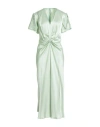 Victoria Beckham Woman Midi Dress Light Green Size 8 Acetate, Elastane In Green