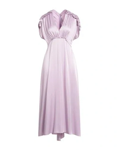 VICTORIA BECKHAM VICTORIA BECKHAM WOMAN MIDI DRESS LILAC SIZE 8 ACETATE, VISCOSE